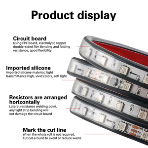 LED 24V ไฟวิ่งกลางวันสําหรับรถบรรทุก 1/1.2/1.5/1.8/2/2.4M สีสัน LED Light Strip สําหรับรถบัสบรรยากาศ Light - Product Image 4