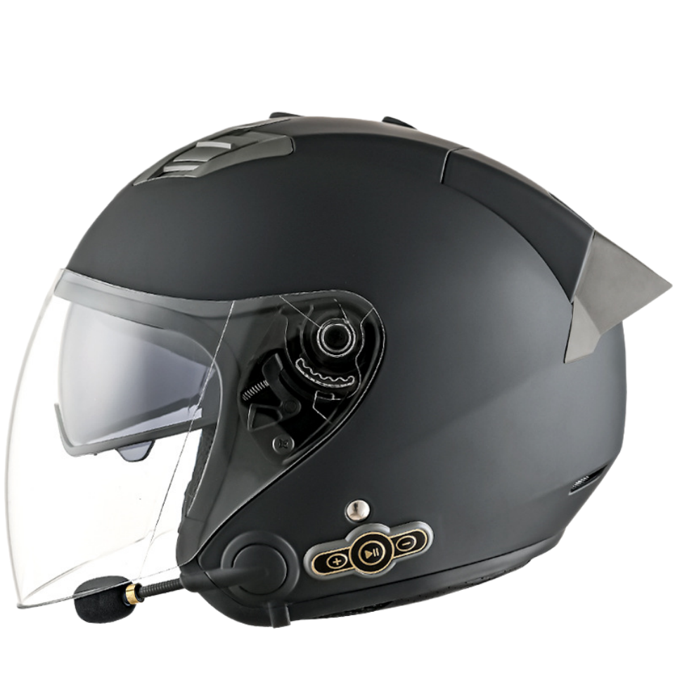 Negro mate (lentes dobles + alerón trasero gris)