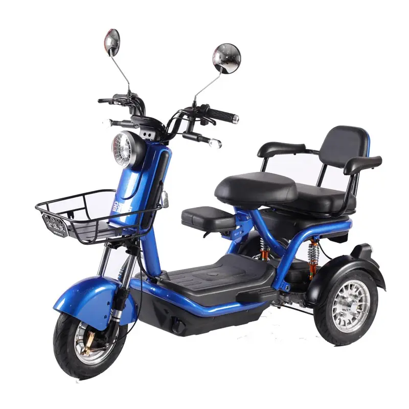 Оптовая продажа, новая версия, Трехместный мотоцикл 60 В 600 Вт, трехколесный скутер, Электрический трехколесный велосипед
