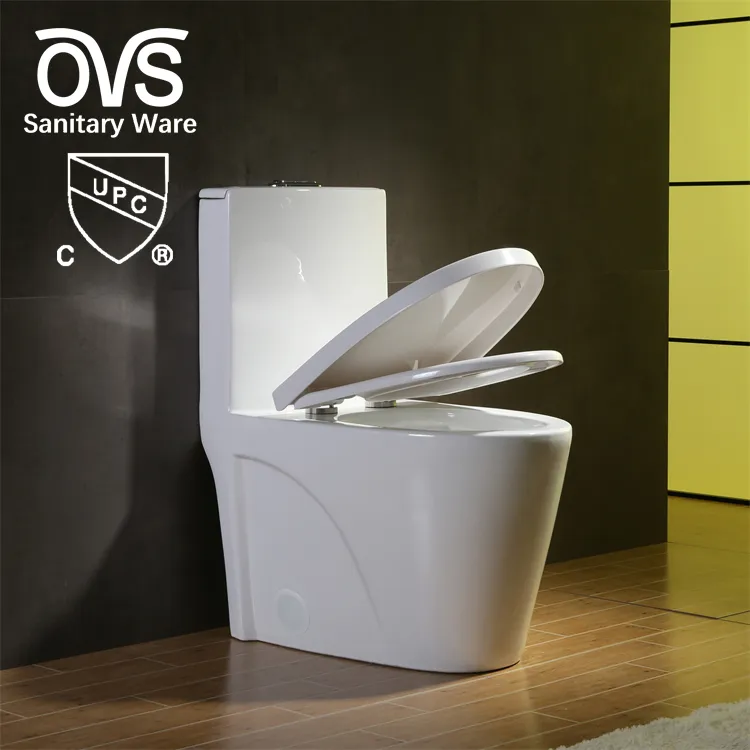 Ovs mangkuk Toilet, peta pemasangan mudah 1000G tali 305Mm standar Amerika dengan lubang samping