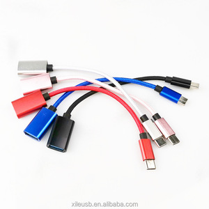 Renkli USB 2.0 OTG adaptör kablosu ucuz bir kadın C tipi erkek kablosu hızlı 3A bilgisayar ve yazıcı kullanımı için şarj - Product Image 3