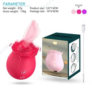厂家直销玫瑰成人性玩具女吸吮伸缩振动器振动加热吸吮性玩具女