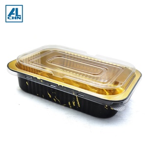 2200ML/75OZ Custom Disposable Aluminum Foil <strong>Container</strong> <strong>With</strong> <strong>Lids</strong> 2000ml <strong>Rectangular</strong> High Temperature Oven Baking Tray - Product Image 1
