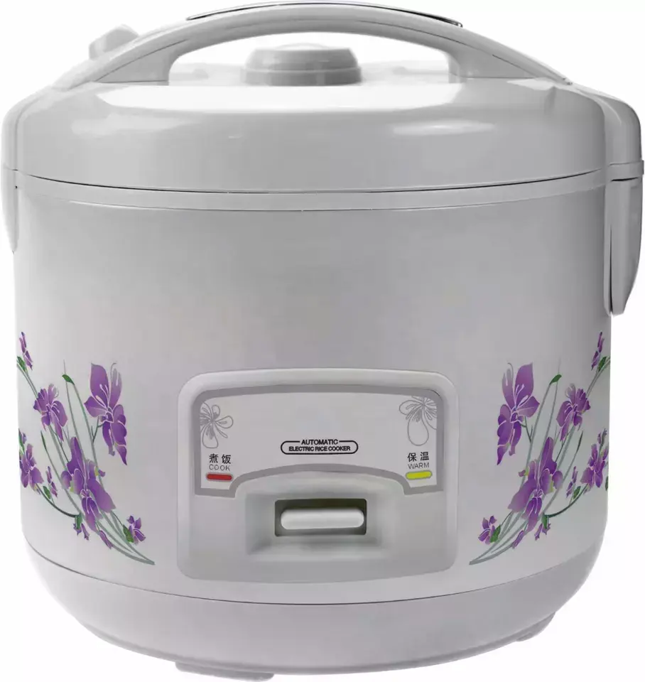 Piezas pequeñas para electrodomésticos de cocina, Cocina eléctrica con estampado de flores blancas de lujo para arroz