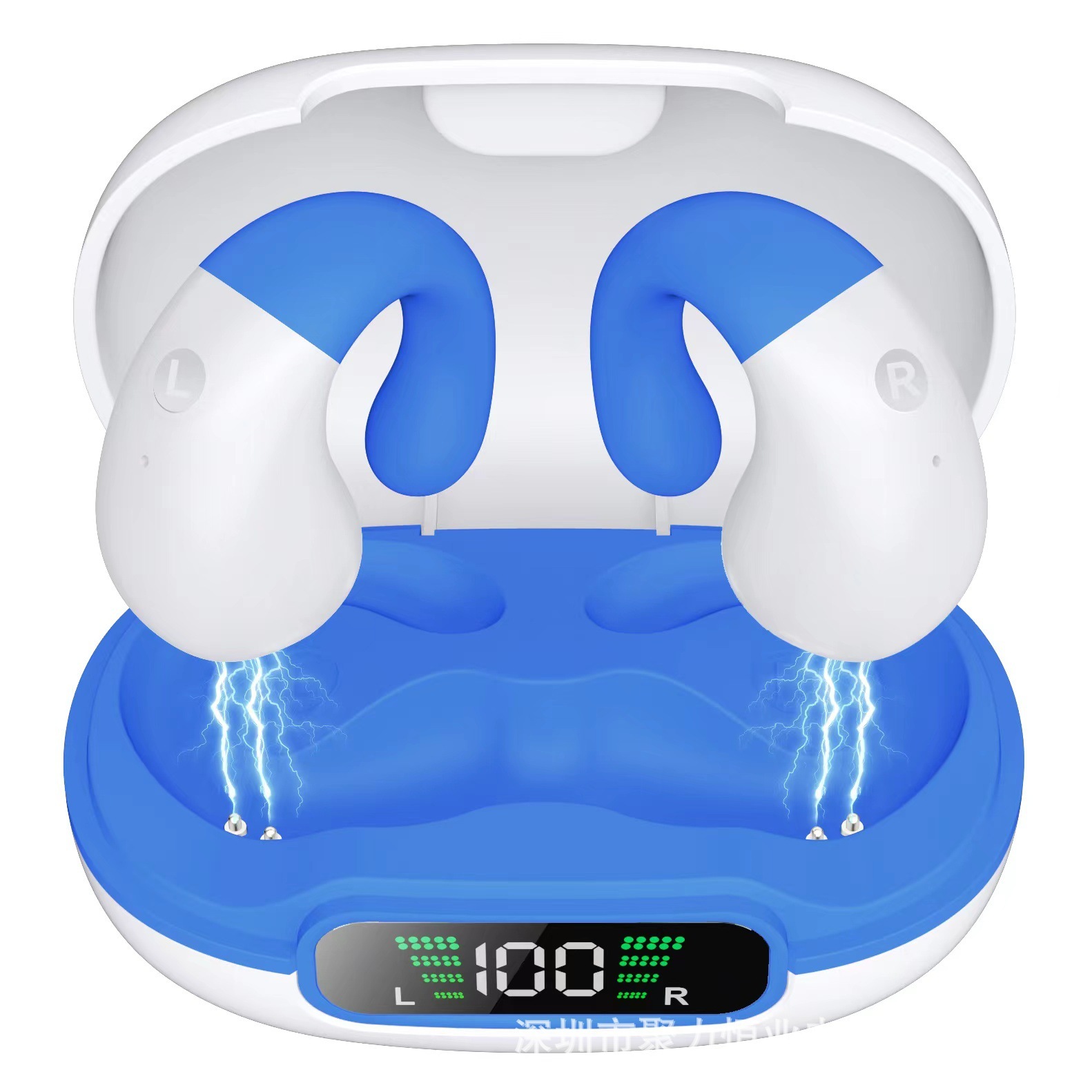 Yyk-q92 clip oreille blanc bleu