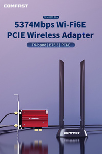 Comfast 5374Mbps 2.4G 5G 6G Tri-band Wireless 802.11AX PCIE WIFI 6e Adapter Desktop Wifi <strong>PCI</strong> Express Card with External Antennas - Product Image 5