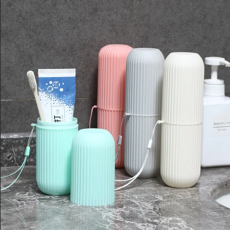 Reise tragbare Zahnbürste Tasse Badezimmer Zahnpasta Rack Aufbewahrung sbox Aufbewahrung becher für Toiletten artikel