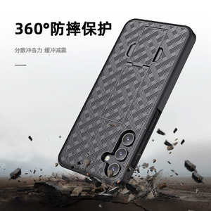 三星银河A14 A15 A54 S24 Plus S23超支架盖防御者皮套组合皮带夹盒