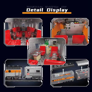 Mould King 12018S World Railway Series~USAEMD F7 Train Building Blocks Model <strong>Toys</strong> MOC Electric RC Railway Building Block Set - Product Image 4