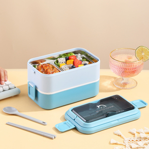 WXL5882層スクールキッズオフィスワーカー電子レンジ加熱ランチ食品収納ボックスステンレス鋼ランチボックス - Product Image 5