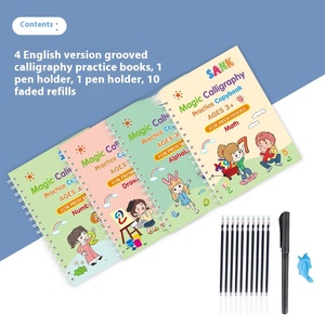 Yeni oluk sihirli kaligrafi çizim eğitim seti sınır ötesi okul öncesi geçiş betiği 5-7 yaş arası çocuklar için kağıt - Product Image 3