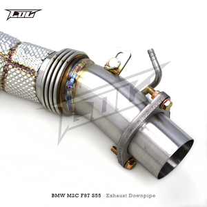 ダウンパイプF87 S55 BMW RTS排気ダウンパイプヒートシールド付きターボダウンパイプスポーツヘッダー用カスタム3.0T M2C M2コンペティション - Product Image 6