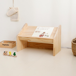 Nuovo Montessori in legno solido da tavolo da scaffale per l'apprendimento del bambino Stand di lettura di alta qualità