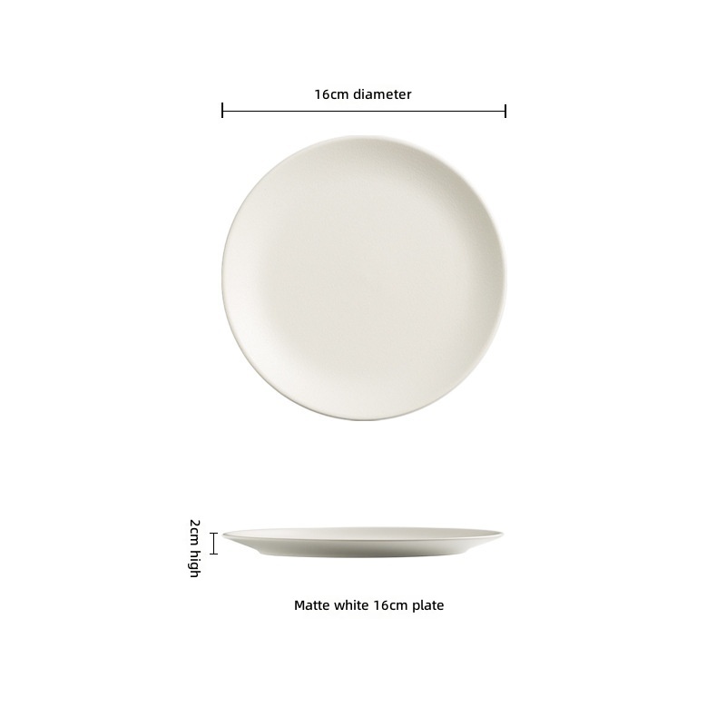 Plato pequeño blanco mate de 16 cm