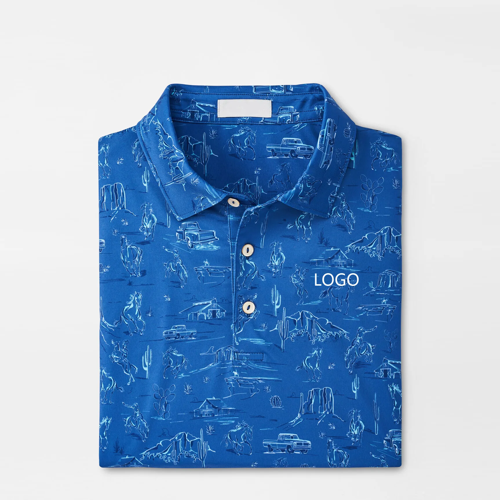 Özel Logo hızlı kuru spor Golf Polo T shirt erkek rahat tasarım All Over baskı yüksek kaliteli Streetwear Vintage Polo t-shirt