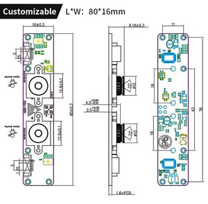 1080p Wide Dynamic Live Detection MIC Usb 30fps Color Black and White AR0230 Binocular <strong>Camera</strong> Module - Product Image 5