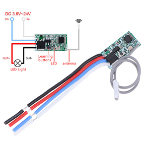 Receptor de relé RF de 433 Mhz y 1CH, interruptor de Control remoto inalámbrico Universal, Micro módulo controlador de luz LED, CC de 3,6 V-24V, bricolaje - Product Image 2
