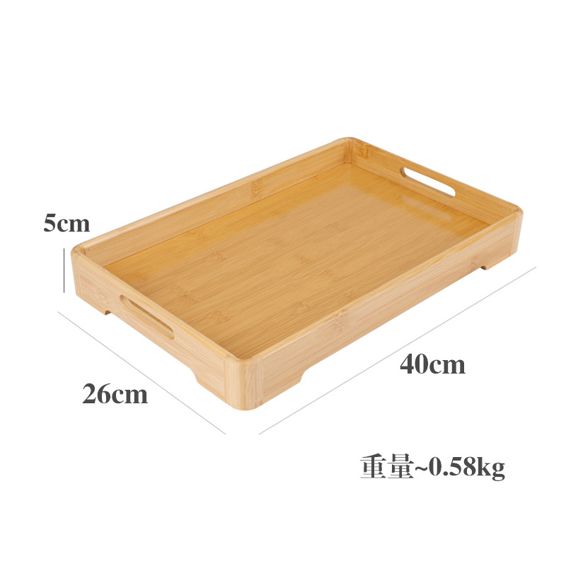 5.0 rounded corner bamboo-patterned board tray, 40*26*5cm