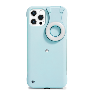 Üç ışık modelleri cep akıllı telefon kılıfı mobil cep telefonu durumda kabuk için Selfie LED halka dolgu kısılabilir ışık ile - Product Image 3