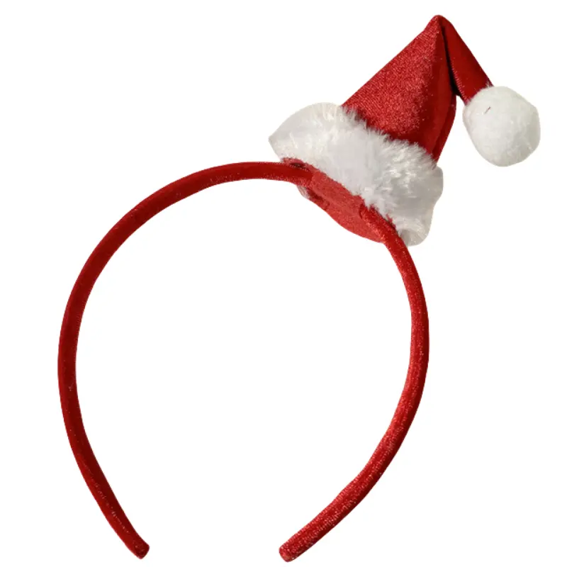 Navidad Santa sombrero tela diadema niños adultos Navidad accesorios para el cabello decoraciones fiesta ciervo asta niños banda para el cabello