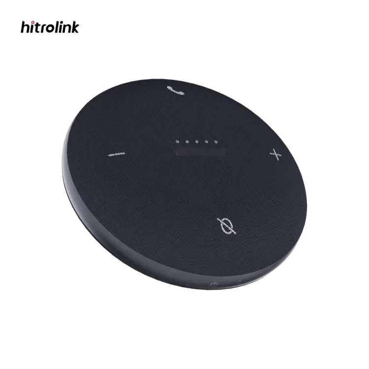 Hitrolink HT-OM450 portabel, peralatan konferensi Video berkabel USB Speakerphone dengan Bluetooth dan 4 MEMS mikrofon