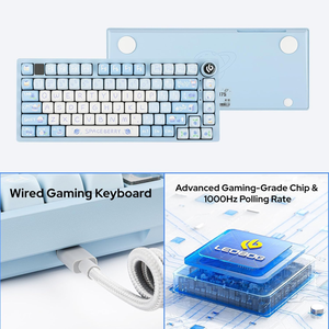 Atacado LEOBOG Hi75 Wired RGB Teclado Mecânico Alumínio Programável Hot Swap Junta-Montado Gaming Teclado