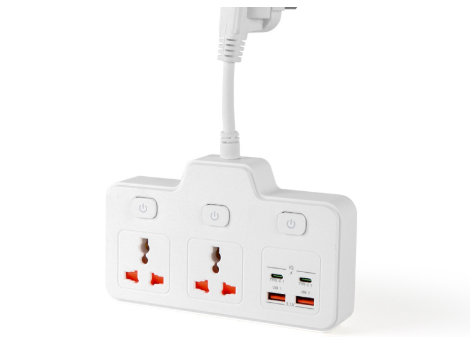 24a-2 USB-2 Type-C-USB multi-function socket-EU plug-2 people