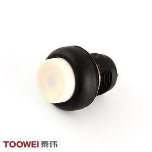 Toowei 2 Pin Pcb momentaneo Ip67 tonda corno in plastica 12mm 3a 12v interruttori a pulsante saldati resistenti all'acqua con pulsante piatto - Product Image 1