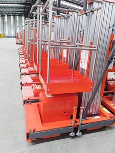 CE ISO escada plataforma de trabalho aérea 150kg 125kg 200kg carga capacidade alumínio hidráulico mastro um homem elevador