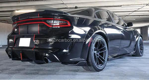 20-24 şarj Widebody arka difüzör karbon Fiber arka tampon difüzör ile Led için Dodge şarj cihazı widewidebody - Product Image 5