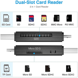 OTG存储卡读卡器2合1 USB 2.0微型USB OTG SD TF适配器读卡器 - Product Image 3