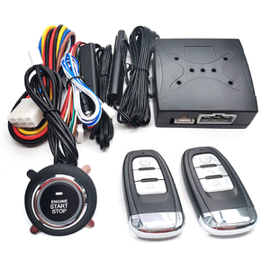 12V entrada sin llave Motor de coche interruptor de arranque de un botón sistema de alarma kit remoto - Product Image 3
