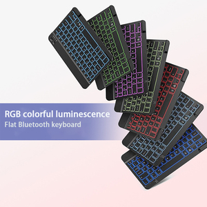 Su misura Mini BT tastiera Wireless RGB retroilluminazione tastiera per Tablet ricaricabile tastiera e Mouse per il telefono cellulare portatile - Product Image 5