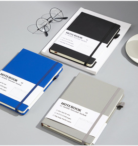 El mejor cuaderno de tapa dura con bucle de bolígrafo A5, diario de escritura, páginas rayadas universitarias de papel grueso Premium, cuaderno con banda elástica - Product Image 4