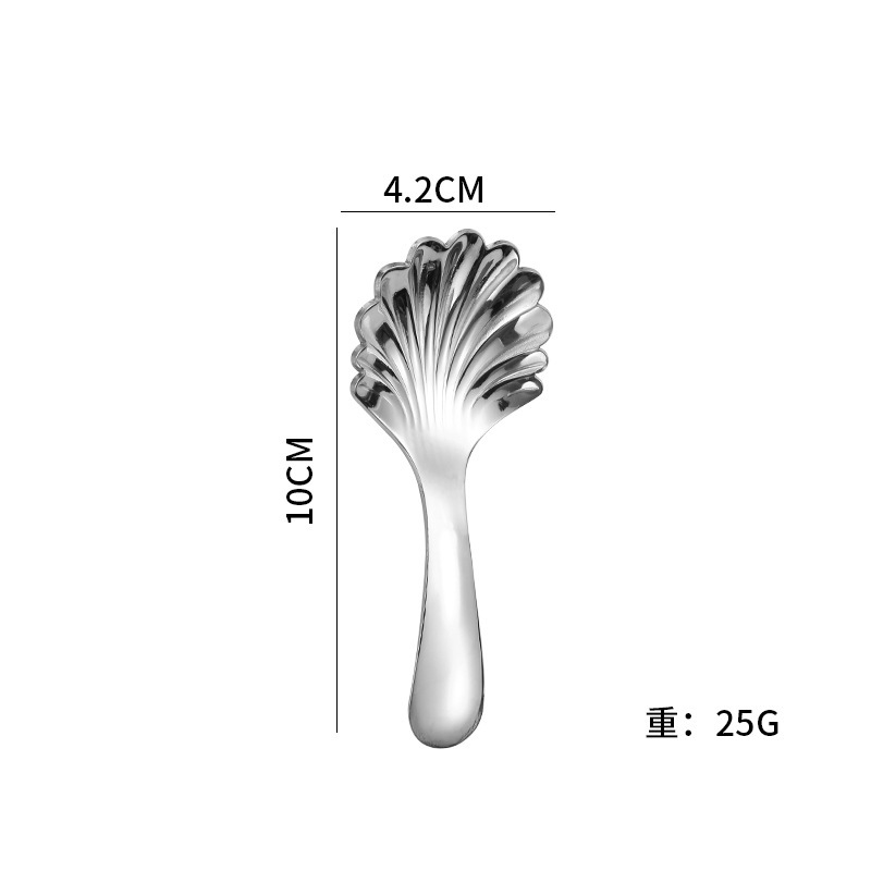 304 stainless steel shell spoon - natural color