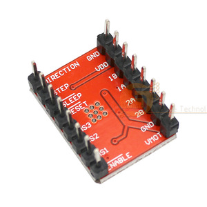 Bordo rosso A4988 Stepper Driver del motore per stampante 3D con dissipatore di calore e Pin intestazione - Product Image 2