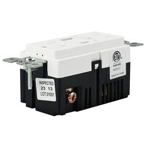 白色15A GFCI，带USB PD 20W 125V美国标准电气双工插座插座TR WR电源插座插座GFCI - Product Image 6