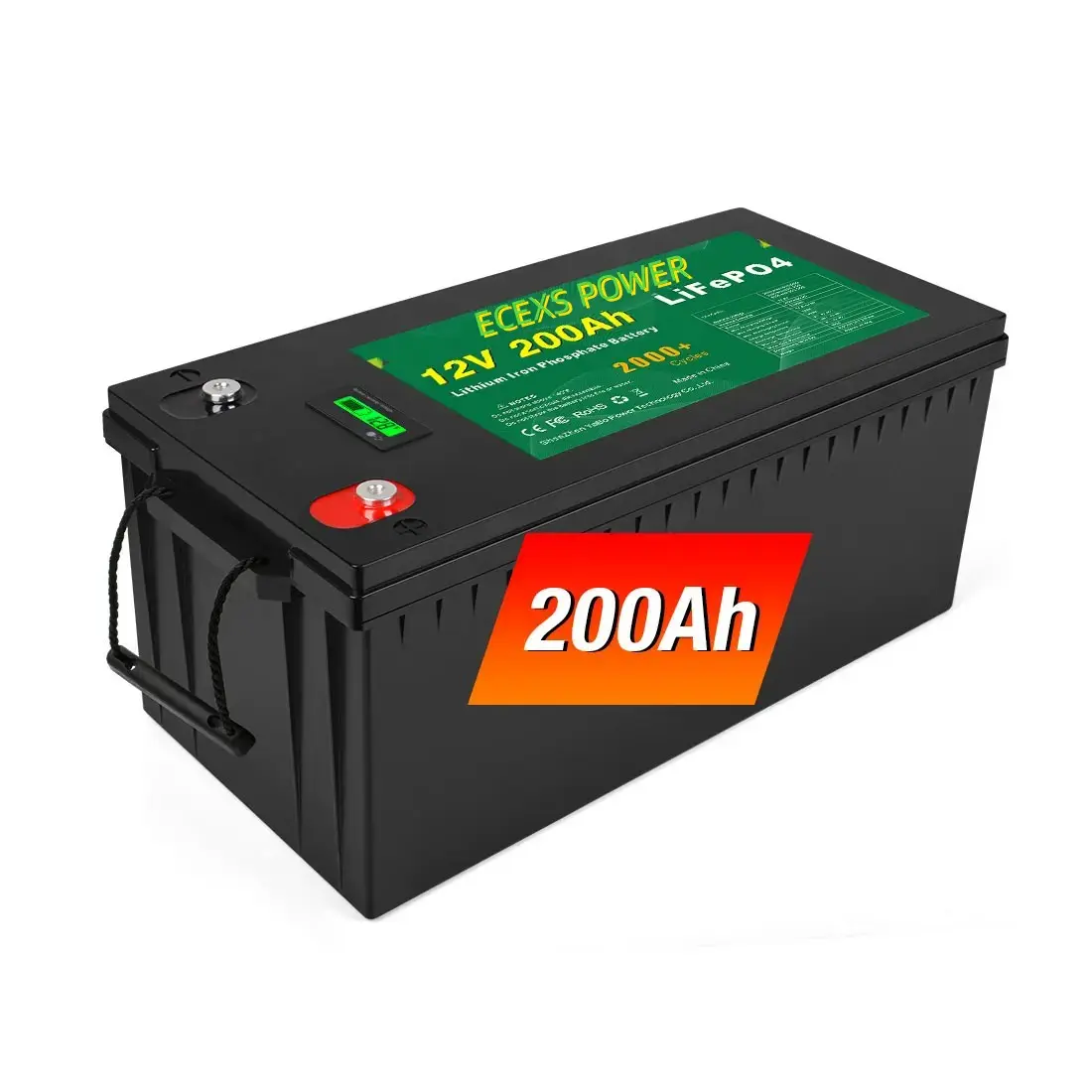 Pack batterie de stockage d'énergie solaire Li-ion Lithium ion 100Ah 150Ah 200Ah Lifepo4 12V 48v batterie