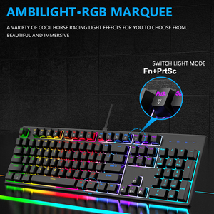 Wired Mechanical <strong>Keyboard</strong> Colorful Backlight <strong>Keyboard</strong> Line Separation Dustproof and Waterproof Competitive Gaming Wired <strong>Keyboard</strong> - Product Image 5