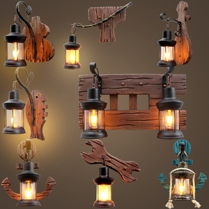 Ahşap duvar lambası restoran Bar kahve dükkanı duvar lambası retro ışık endüstriyel ev iç loft duvar dekor led başucu aplik lamba - Product Image 3