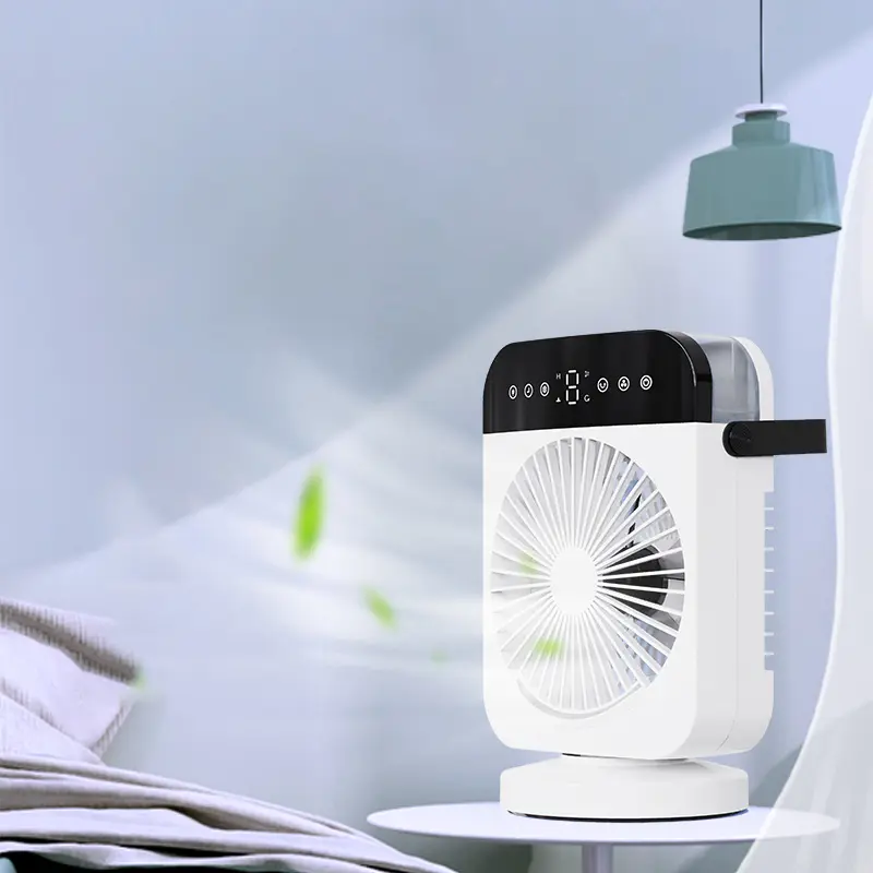carolx portable evaporative air conditioner, personal air cooling fan for home office, 300ml water tank mini space air cooler