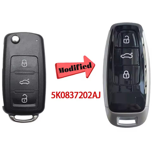 5K0837202AJ Modify for Audi <strong>New</strong> Style Keyless Smart Car <strong>Key</strong> Shell Case for 2011 2013 <strong>VW</strong> Caddy Jetta Beetle Golf Polo - Product Image 2