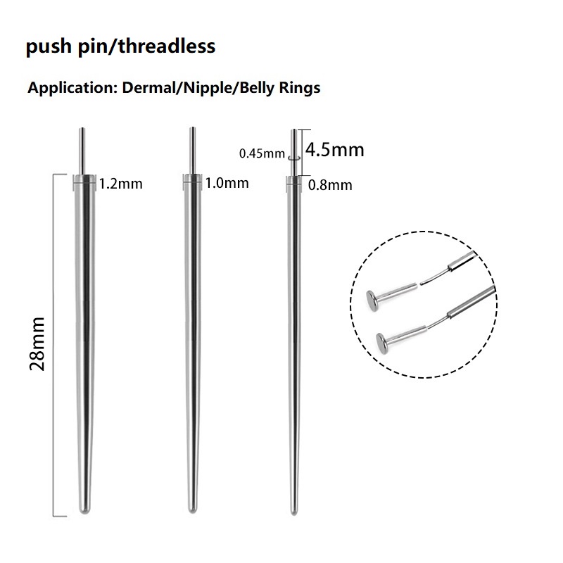 Silver color-push pin