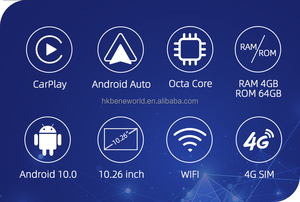 Portable Universal 10.26 Inch Car Radio Audio Screen GPS <strong>Device</strong> 4G Android 13.0 DVD Player Carplay Android Auto with ADAS FM - Product Image 3