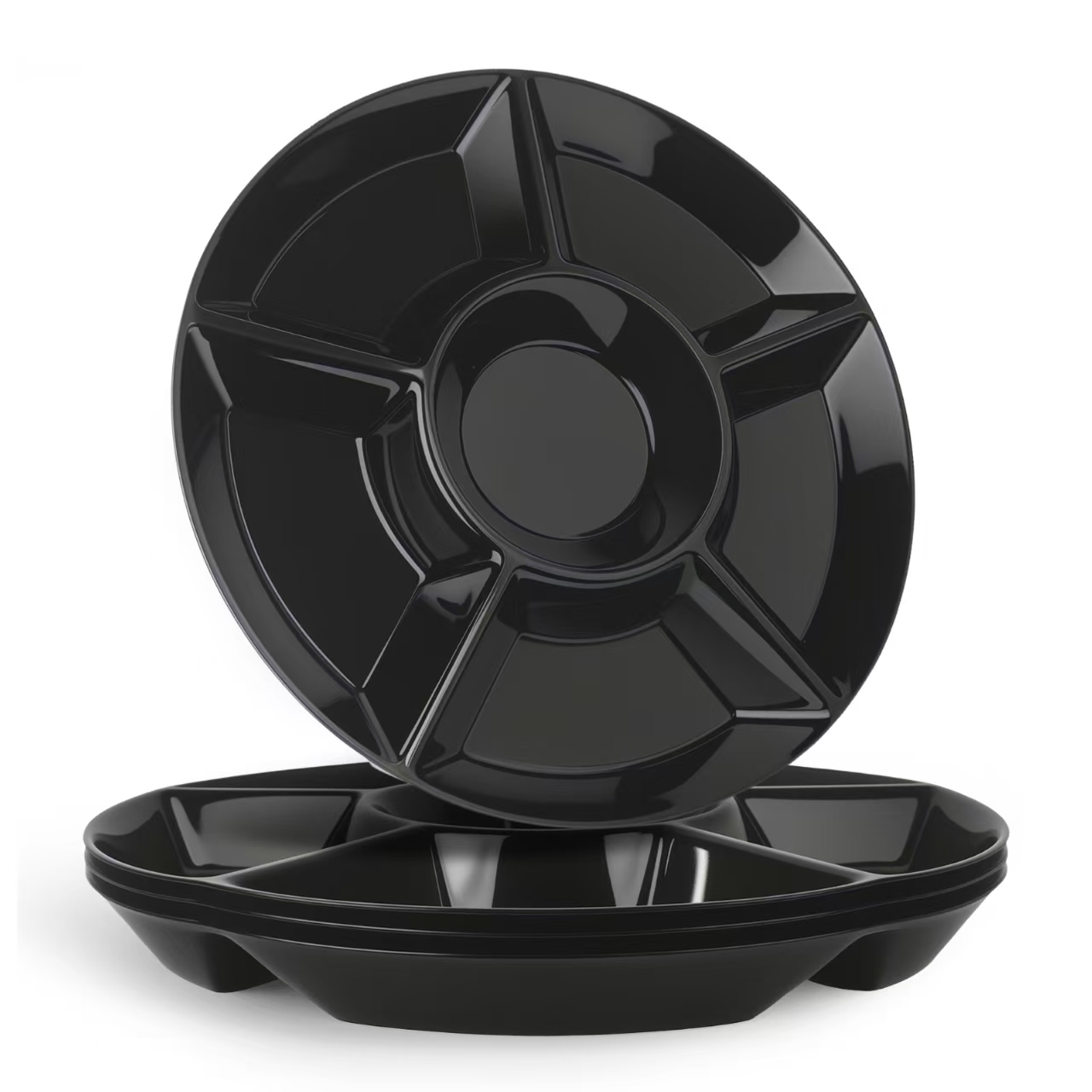 Assiette circulaire noire
