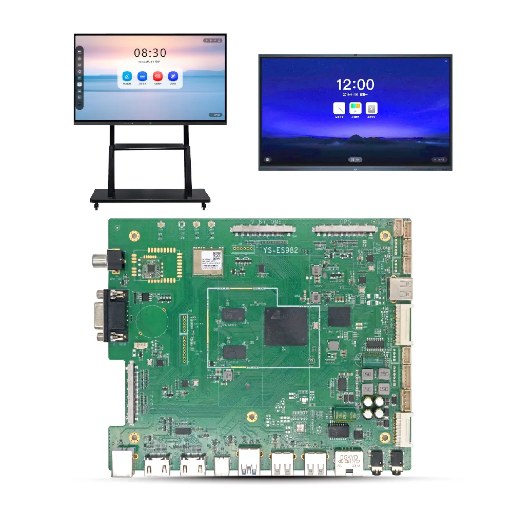 Nhà sản xuất YS-ES982 Amlogic t982 Board Android 13 cánh tay Bo mạch chủ cho tất cả-trong-một tương tác thông minh Bảng