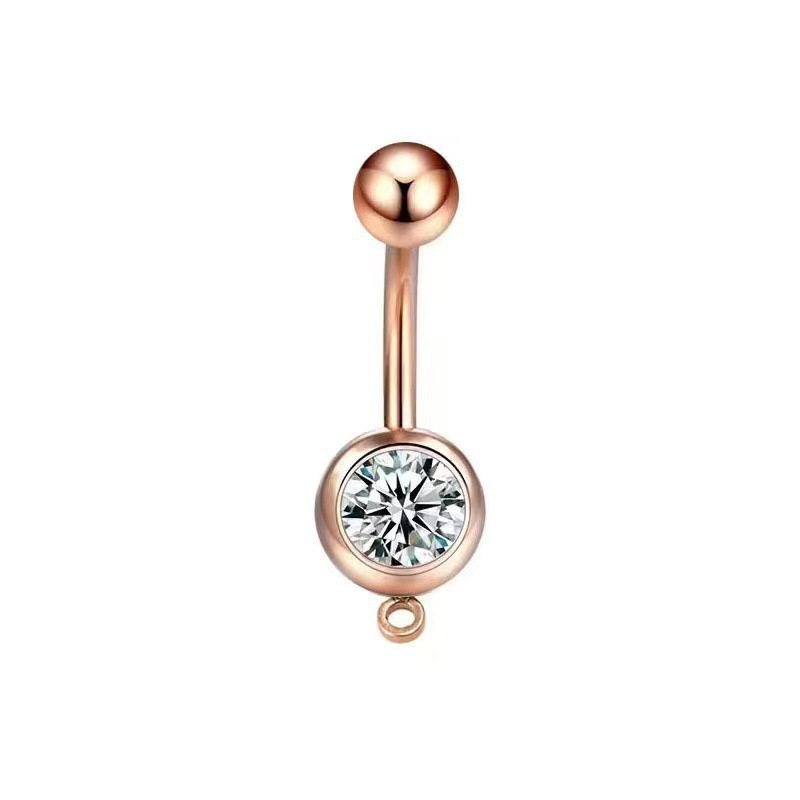 Cuenta única, diamante único - oro rosa