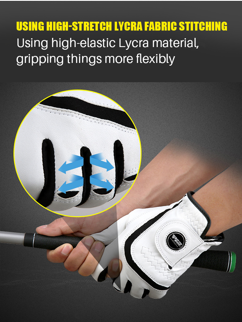 PGM ST021 Cheap Price Golf Men's Leather Golf Glove w/ marker