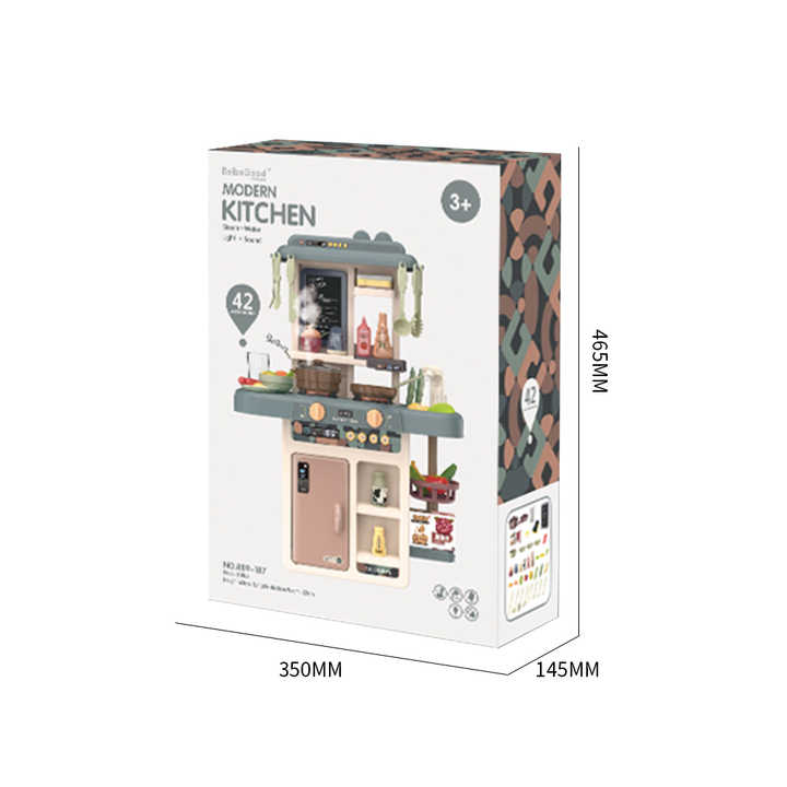HY 2024 Pretend Play Kitchen Toys Cocina De Juguete Big Kitchen Set Kids Kitchen Set Toy Menajes Shop Set Toy