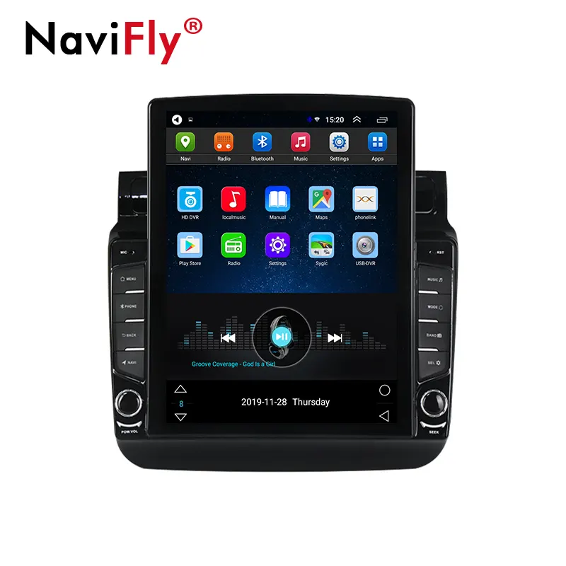 Navifly kit multimídia automotivo, 9 '', android 9.0, quad-core, 1 + 16g, ts100, tela dividida, reprodutor de multimídia para vw touareg, 2012-2015, navegador de rádio